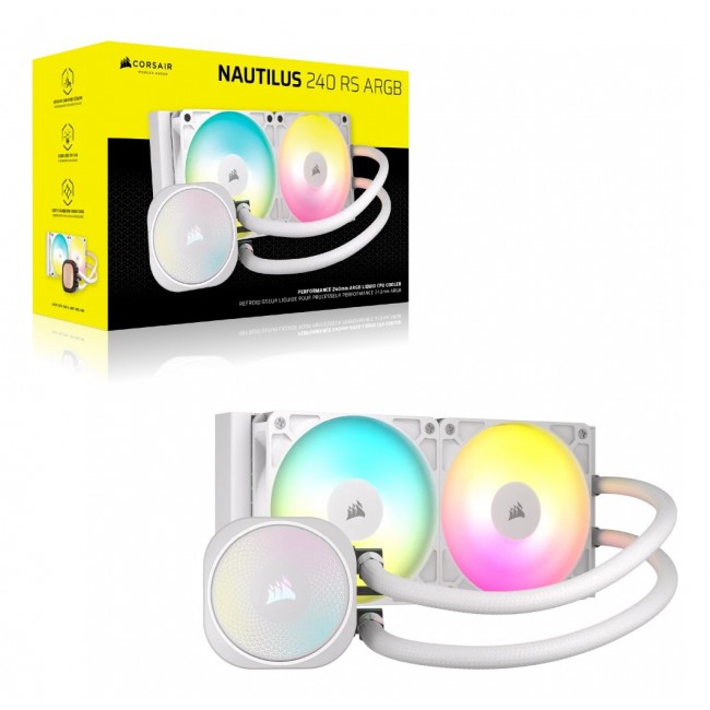 Corsair Nautilus 240 RS ARGB Liquid Processor All-in-one liquid cooler White 1 pc(s) Corsair Nautilus 240 RS ARGB Liquid Processor All-in-one liquid cooler White 1 pc(s)