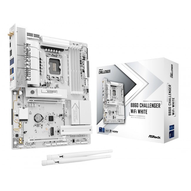 Asrock B860 Challenger WiFi White Intel B860 LGA 1851 (Socket V1) ATX Asrock B860 Challenger WiFi White Intel B860 LGA 1851 (Socket V1) ATX