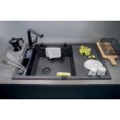 1-BOWL MAGNETIC GRANITE SINK WITH DRAINER DEANTE GRAPHITE METALLIC MAGNETIC