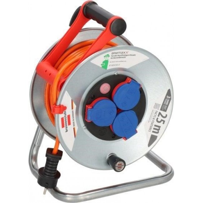 Brennenstuhl 1198740 cord reel 3 AC outlet(s) 25 m