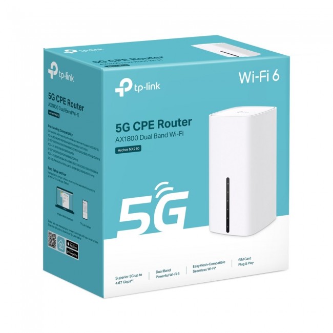 TP-Link Archer NX210 wireless router Gigabit Ethernet Dual-band (2.4 GHz / 5 GHz) 5G White TP-Link Archer NX210 wireless router Gigabit Ethernet Dual-band (2.4 GHz / 5 GHz) 5G White
