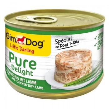 GIMDOG Little Darling Pure Delight Chicken with lamb - wet dog food - 150g