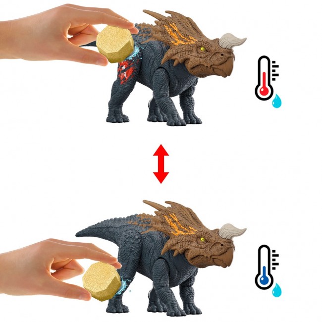 Jurassic World Dino Reveal 2 Dinosaur Toys in Battle Arena, Warm Water Changes Decoration Jurassic World Dino Reveal 2 Dinosaur Toys in Battle Arena, Warm Water Changes Decoration