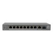 LevelOne 10-Port Gigabit PoE Switch, 802.3af/at PoE, 8 PoE Outputs, 120W Power Budget, 1 x Gigabit SFP, 1 x Gigabit RJ45 Uplink