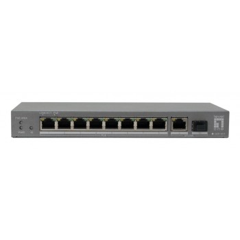 LevelOne 10-Port Gigabit PoE Switch, 802.3af/at PoE, 8 PoE Outputs, 120W Power Budget, 1 x Gigabit SFP, 1 x Gigabit RJ45 Uplink