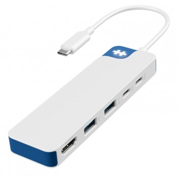 HYPER HD4101BUGL laptop dock/port replicator USB Type-C Blue, White