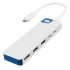 HYPER HD4101BUGL laptop dock/port replicator USB Type-C Blue, White