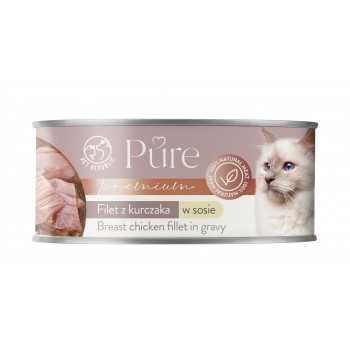 PET REPUBLIC Breast chicken fillet in gravy - wet cat food - 80g