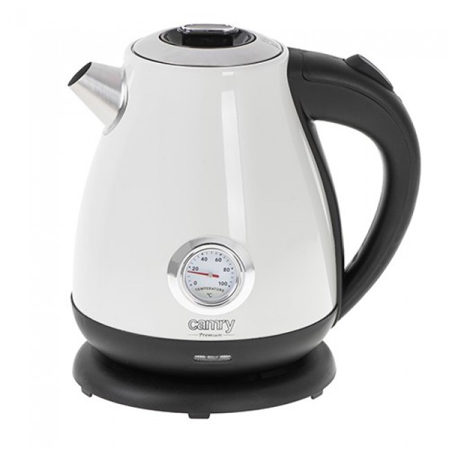 Camry | Kettle with a thermometer | CR 1344 | Electric | 2200 W | 1.7 L | Stainless steel | 360 rotational base | White