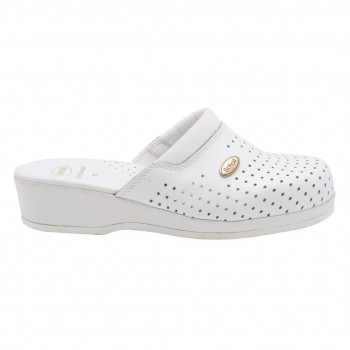 Scholl Clog Backguard - women's white clogs, size 37