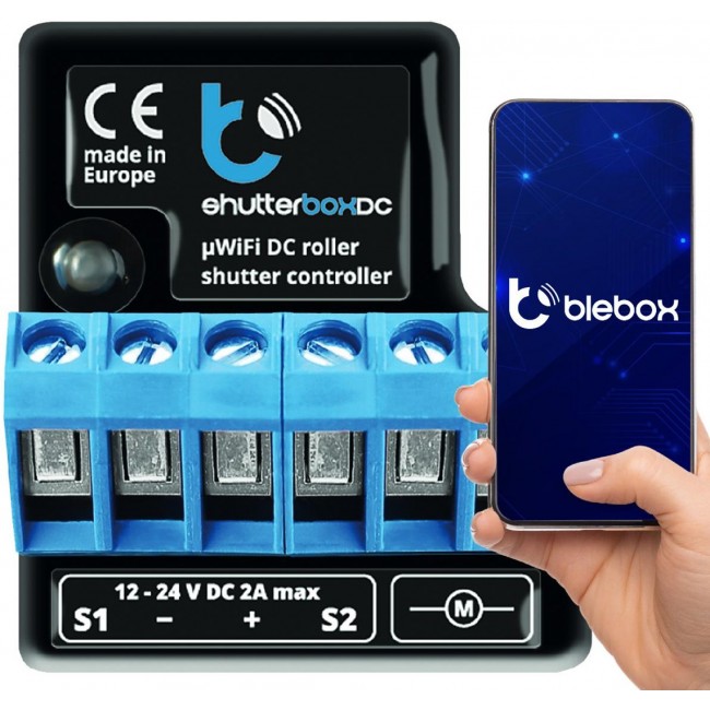 BLEBOX shutterBoxDC v2 WiFi I/O module 2x input binary 2x relay outputs 230V BLEBOX shutterBoxDC v2 WiFi I/O module 2x input binary 2x relay outputs 230V