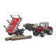 BRUDER Massey Ferguson + Frontloader and timber trailer