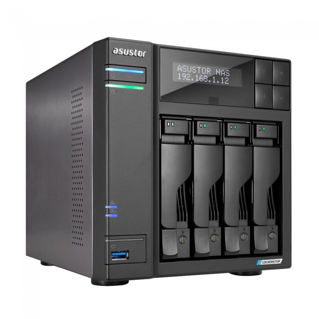 Asustor LOCKERSTOR 4 Gen2 (AS6704T) NAS Desktop Intel Celeron N N5105 4 GB DDR4 0 TB ADM Black