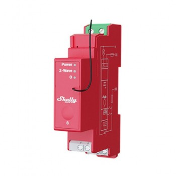 Shelly Qubino Wave PRO 1PM electrical relay Red
