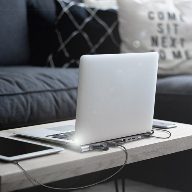 LogiLink UA0373 laptop dock/port replicator Wired USB 3.2 Gen 1 (3.1 Gen 1) Type-C Aluminium