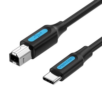 USB 2.0 printer cable, male type C to male B, 2 m