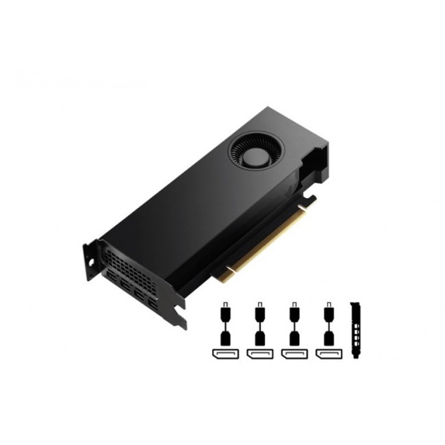 Graphics card PNY NVIDIA RTX 4000 SFF Ada Generation, 20 GB GDDR6 160-bit, PCIe 4.0 x16, Dual Slot, 4x Mini DP 1.4a, LP - ATX bracket, Retail, 1x mDP to DP adapter
