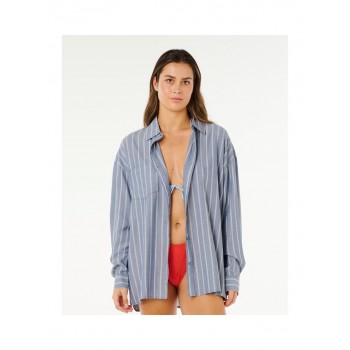 Koszula damska RIP CURL Beach Days Pinstripe Shirt niebieska - XS