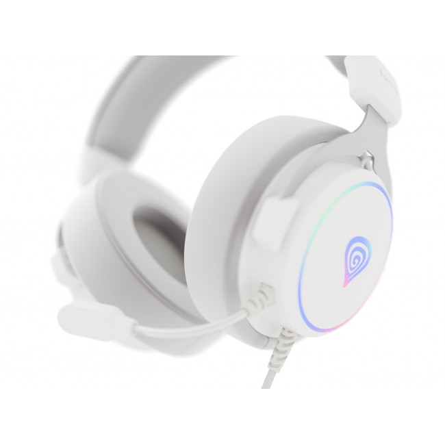 GENESIS Neon 764 White Headset Wired Head-band Gaming USB Type-A
