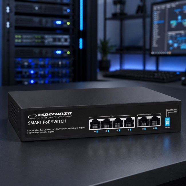 Esperanza ENS105 6-port Poe Switch 10/100 60W