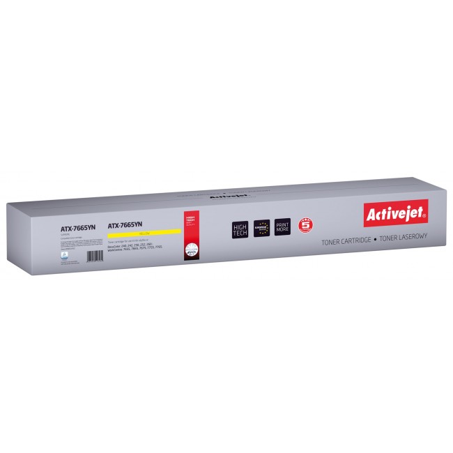 Activejet ATX-7665YN Toner (replacement for Xerox 006R01450 Supreme 34000 pages yellow) Activejet ATX-7665YN Toner (replacement for Xerox 006R01450 Supreme 34000 pages yellow)