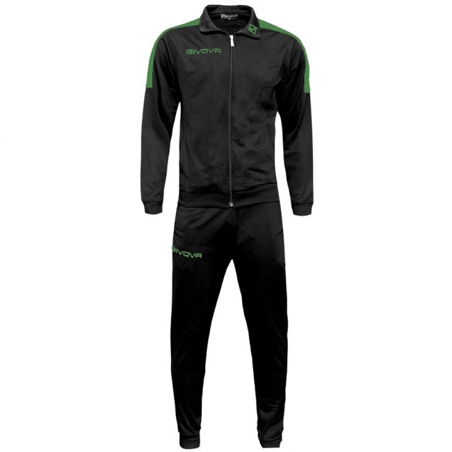Givova Tuta Revolution Tracksuit Black-Green TR033 1013 XL Givova Tuta Revolution Tracksuit Black-Green TR033 1013 XL