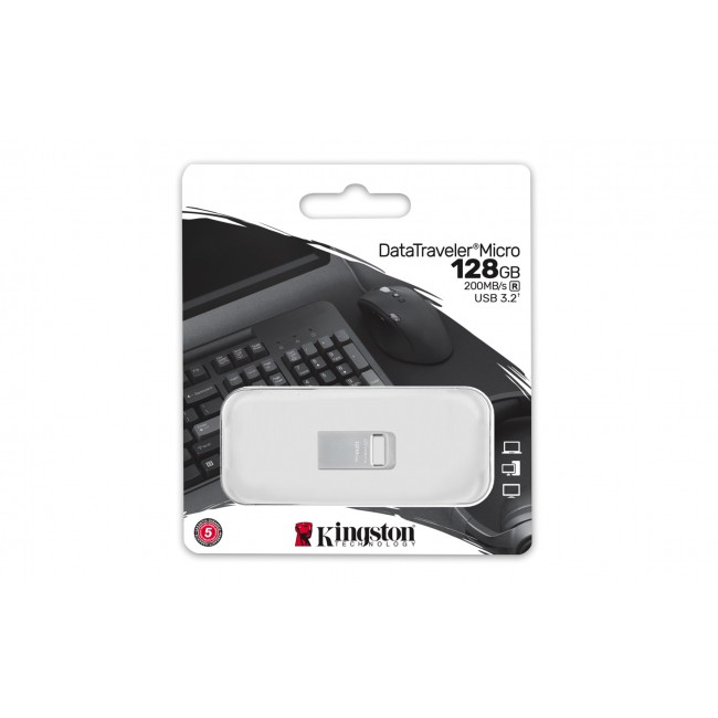 Kingston Technology DataTraveler 128GB Micro 200MB/s Metal USB 3.2 Gen 1 Kingston Technology DataTraveler 128GB Micro 200MB/s Metal USB 3.2 Gen 1