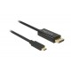 DeLOCK 85256 video cable adapter 2 m USB Type-C DisplayPort Black