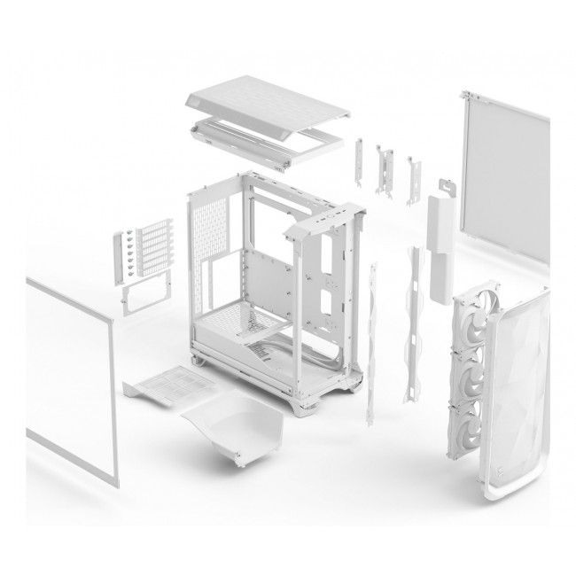 Case Fractal Design Meshify 3 White TG Clear Tint - ATX Case Fractal Design Meshify 3 White TG Clear Tint - ATX