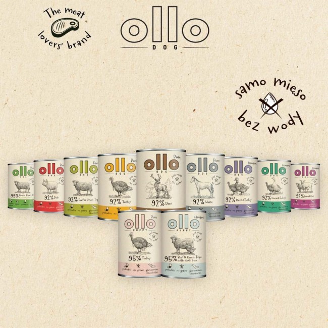 OLLO Puppy Pure Turkey - wet dog food - 850 g