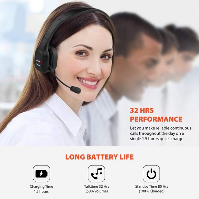 Audiocore 74452 Bluetooth Headset Headphone Noise Reuction Microphone Call CenterGoogle Siri Office Wireless Audiocore 74452 Bluetooth Headset Headphone Noise Reuction Microphone Call CenterGoogle Siri Office Wireless