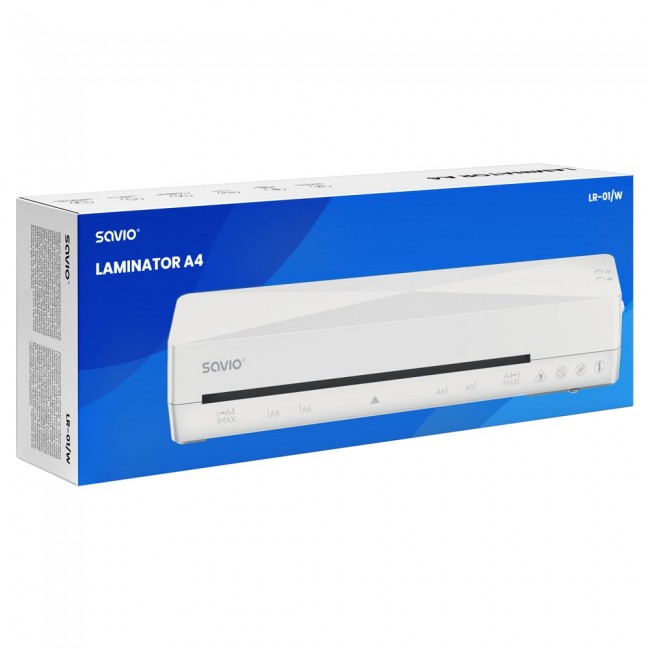 Savio LR-01/W laminator Cold/hot laminator 320 mm/min White Savio LR-01/W laminator Cold/hot laminator 320 mm/min White