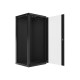 Lanberg wall-mounted installation rack cabinet 19'' 27U 600x600mm black (glass door)