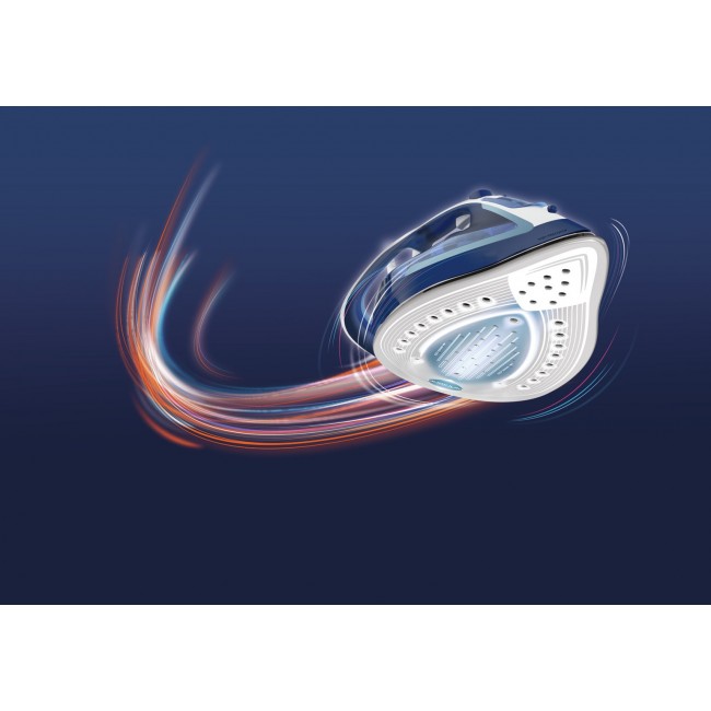 Tefal EasyGliss Plus FV5735 iron Dry & Steam iron Durilium soleplate 2500 W Blue, White