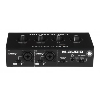M-AUDIO M-Track Duo USB Audio interface Crystal preamplifier 16 bit 48 kHz Black