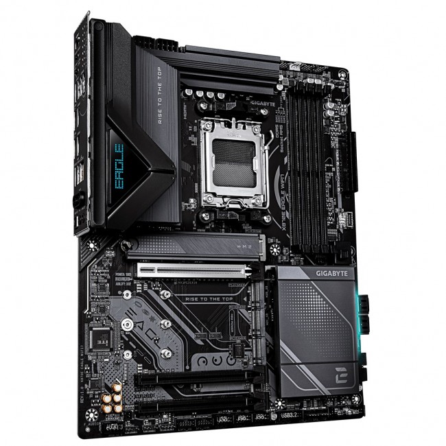 GIGABYTE X870E EAGLE WIFI7 Motherboard - Supports AMD Ryzen 9000 CPUs, 16+2+2 Phases Digital VRM, up to 8200Hz DDR5 (OC), 1xPCIe 5.0 + 3xPCIe 4.0, Wi-Fi 7, 5GbE LAN, USB 4