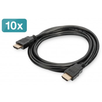 Digitus HDMI High Speed with Ethernet Connection Cable, Pack of 10 pcs