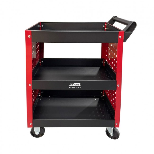 AW METAL WORKSHOP TROLLEY 3 LEVELS + PERFORATION AW METAL WORKSHOP TROLLEY 3 LEVELS + PERFORATION
