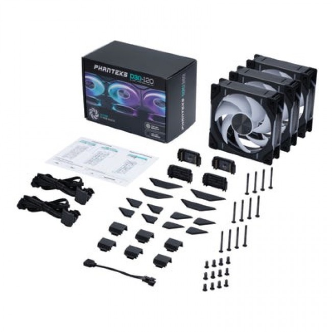 Phanteks D30 120mm PWM Fan, DRGB, Bla Phanteks D30 120mm PWM Fan, DRGB, Bla