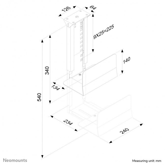 Neomounts CPU-D200SILVER CPU holder - max 30 kg - universal Neomounts CPU-D200SILVER CPU holder - max 30 kg - universal