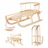 GreenBlue GB 136 Sledge Sled Beech Wood Removable Backrest High Quality Winter Snow