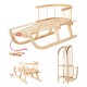 GreenBlue GB 136 Sledge Sled Beech Wood Removable Backrest High Quality Winter Snow GreenBlue GB 136 Sledge Sled Beech Wood Removable Backrest High Quality Winter Snow