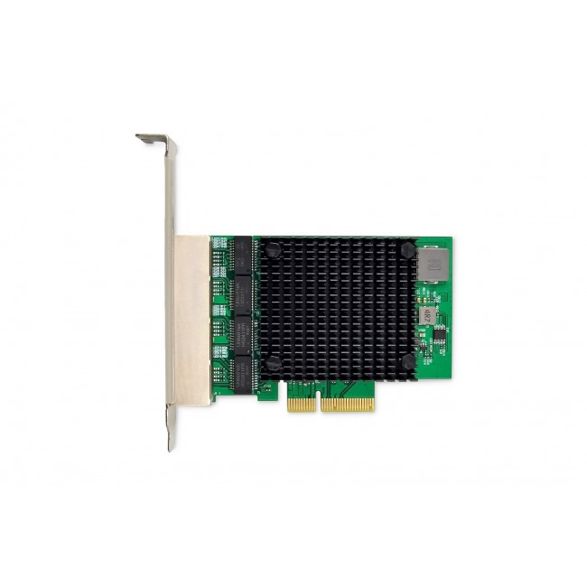 Digitus 4 port 2.5 Gigabit Ethernet network card, RJ45, PCI Express, Realtek chipset