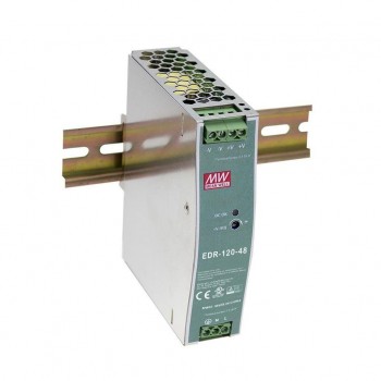 LevelOne 48V DC Industrial Power Supply, 120W, DIN-Rail, PoE Ready