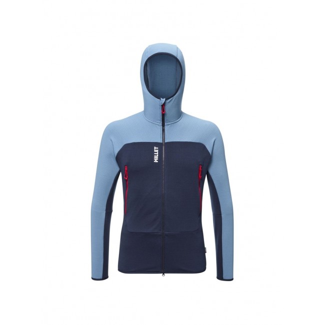 Bluza męska MILLET Fusion Grid Hoodie M niebieska - XL
