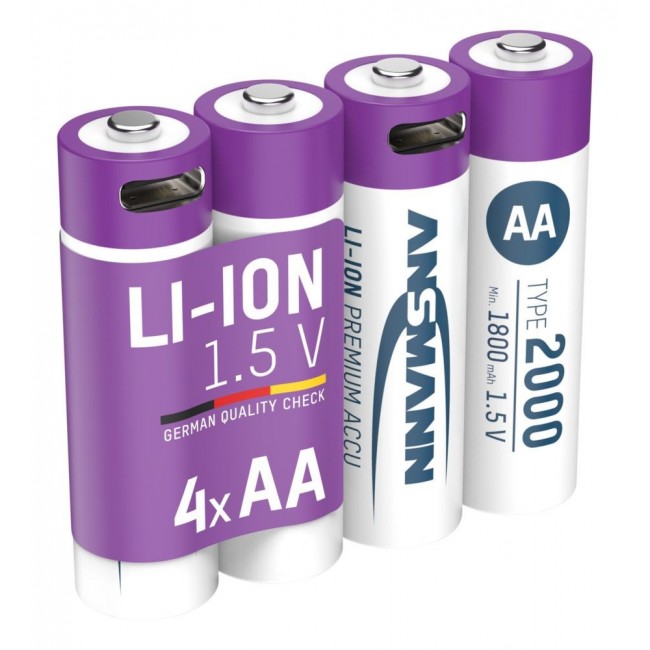 Ansmann 1312-0036 household battery Rechargeable battery AA Lithium-Ion (Li-Ion) Ansmann 1312-0036 household battery Rechargeable battery AA Lithium-Ion (Li-Ion)