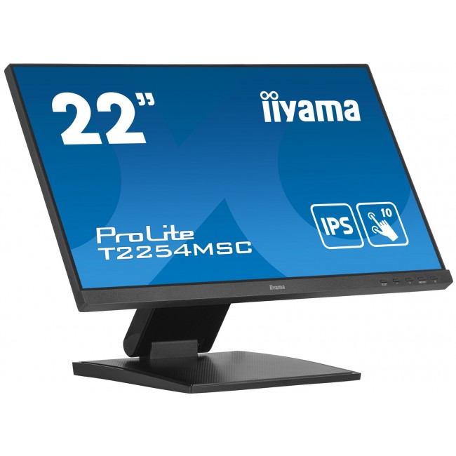 iiyama ProLite 21.5 P-CAP 10pt touch screen featuring IPS panel technology and Anti Glare coating