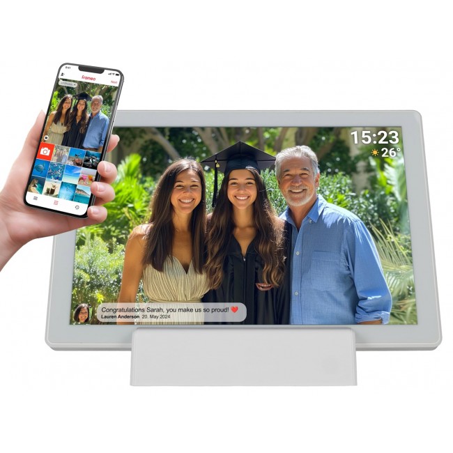 Denver PFF-1070W digital photo frame White 25.6 cm (10.1