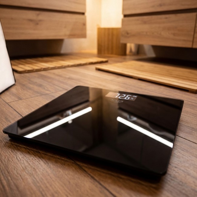 Bathroom scale ADLER AD 8194b rechargeable USB-C Black