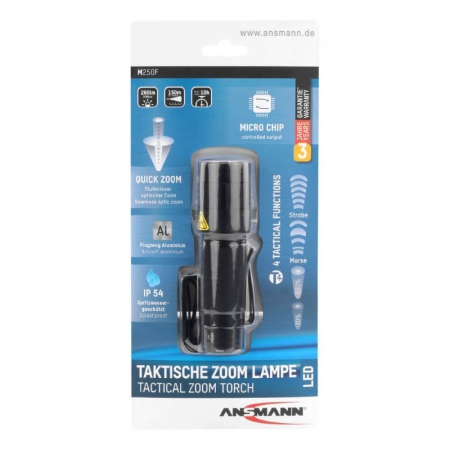 Ansmann M250F Black Hand flashlight